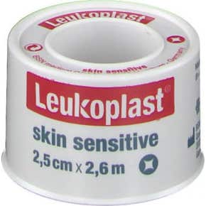 Leukoplast Esparadrapo con Adhesivo Skin Sensitive 2.5cm x 2.6cm sin Latex 1 Unidad