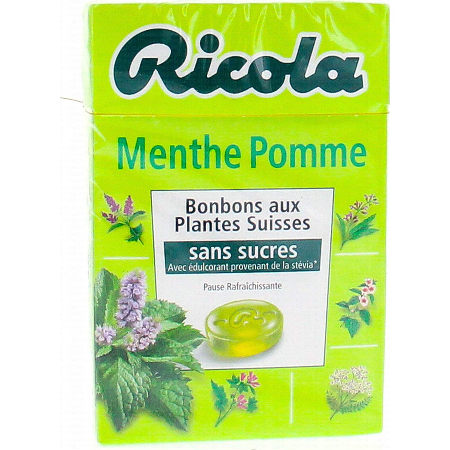 Ricola Caramelos de Hierbas Suizas Sabor Manzana y Menta 50g