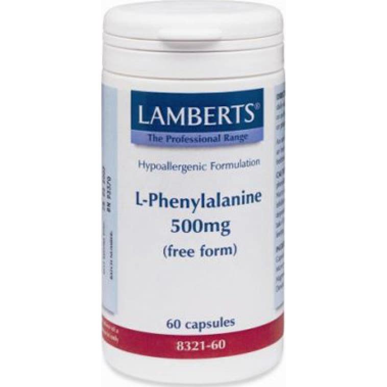 Lamberts L-Fenilalanina 500mg 60 Cápsulas