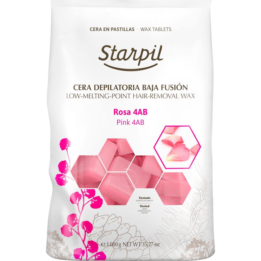 Starpil Cera Depilatoria Baja Fusión Rosa 1Kg