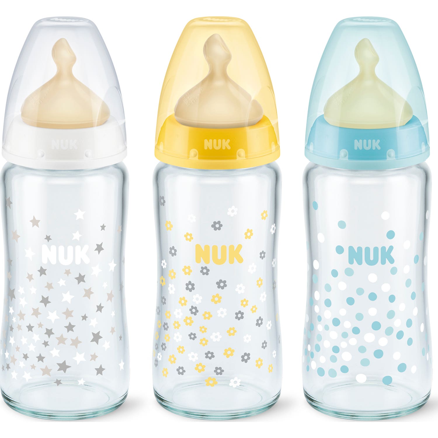 Nuk biberón tetina látex boca ancha Cristal talla 1 240ml