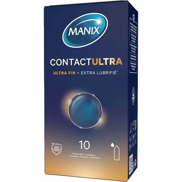 Manix Contact Ultra-Fin + Extra Lubrifié 10 Préservatifs