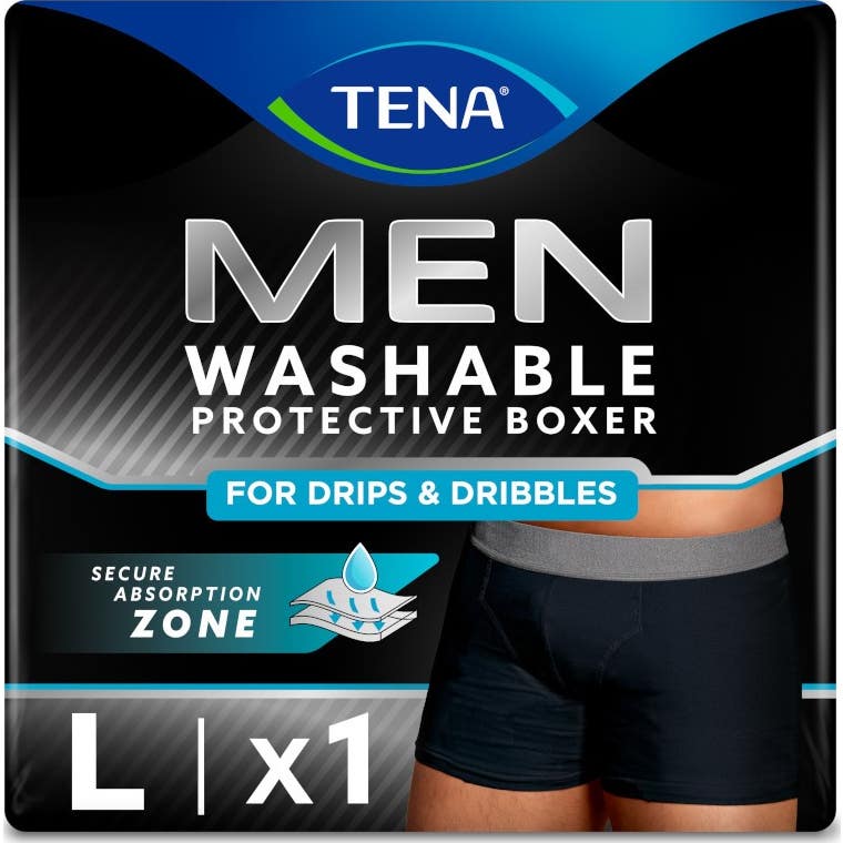 Tena Men Boxer Lavable Negro L 1ud