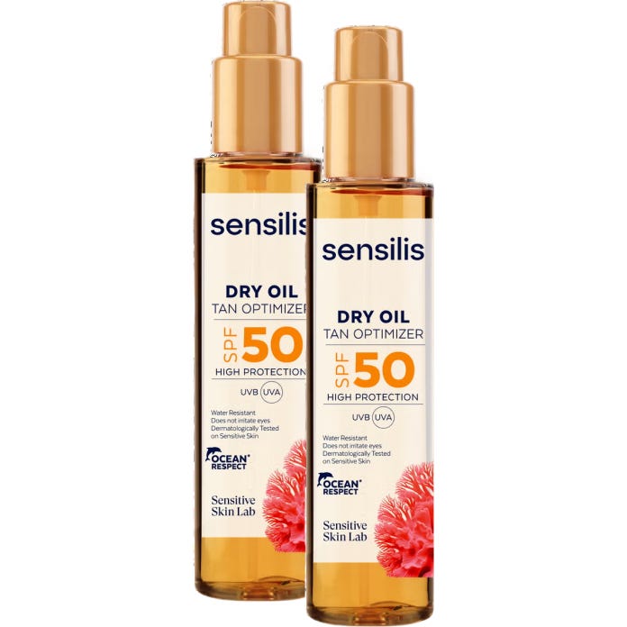 Sensilis Aceite Seco Optimizador del Bronceado SPF50 2x150 ml