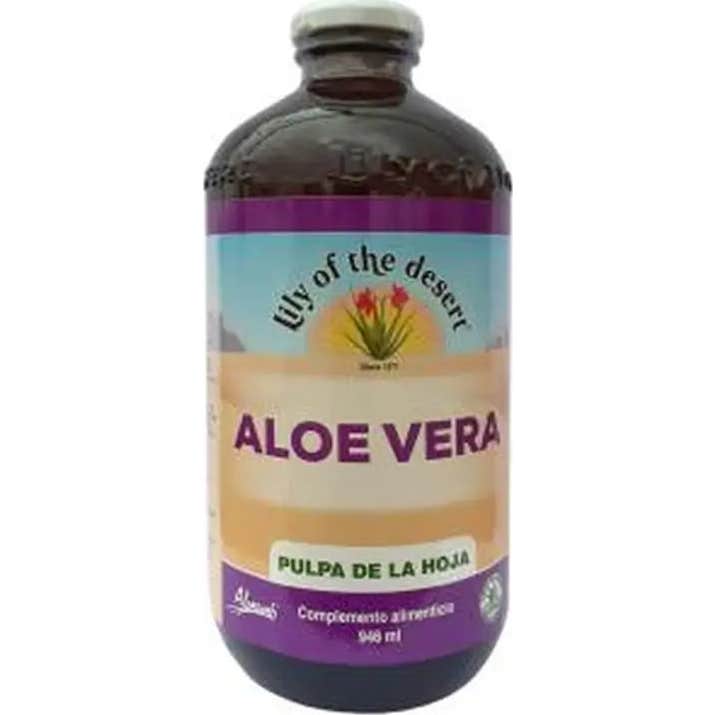 Lily Of The Desert Aloe Vera Pulpa Hoja Vidrio 946 ml