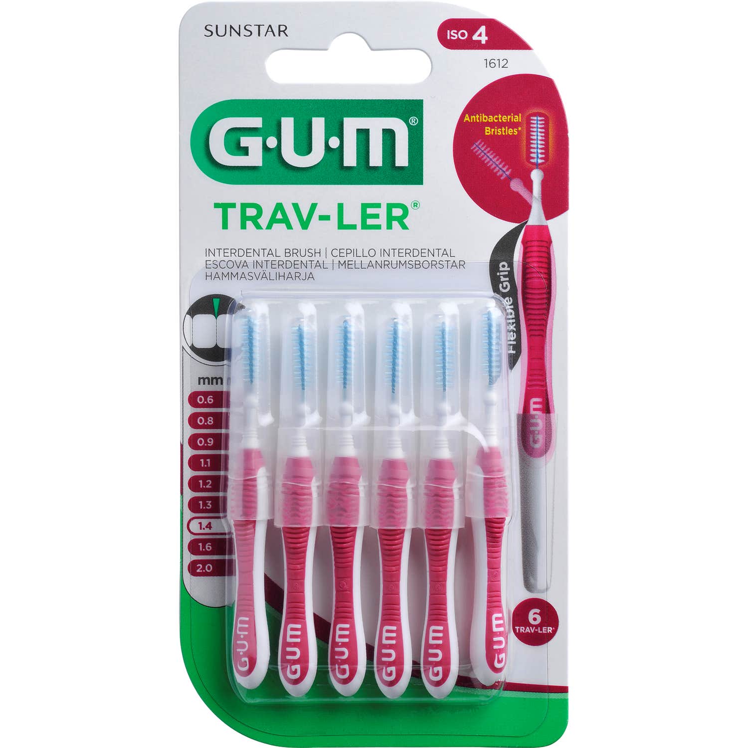 GUM Trav-Ler Cepillo Interdental 1.4mm 6uds