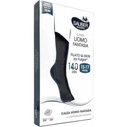 Sauber Qskin Hombre 140den Media Ancore Capri Azul S/M 1 Par