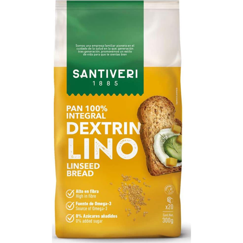 Santiveri Pan 100% Integral Dextrin Lino 300g