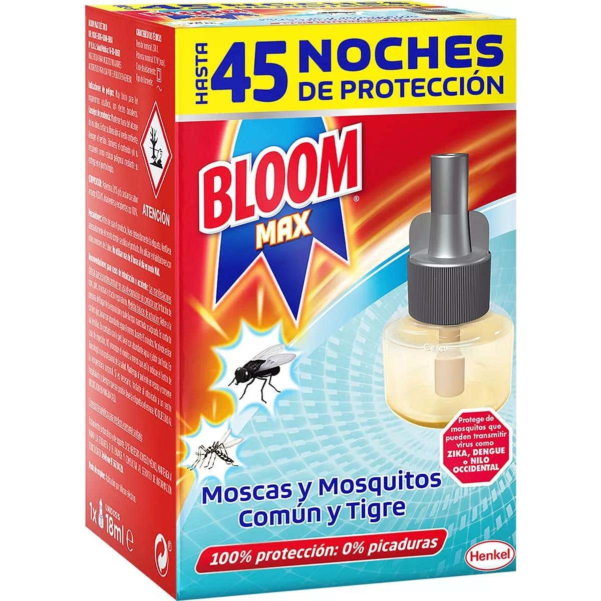 Bloom Max Moscas & Mosquitos Rec. Eléctrico Líquido 18ml
