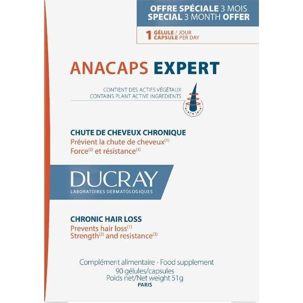 Ducray Anacaps Expert Caída del Cabello Crónica 90caps