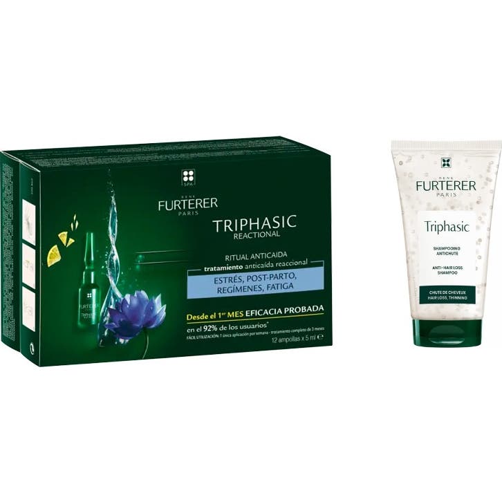 René Furterer Triphasic Reactional 12x5ml + Champú Anticaída 50ml