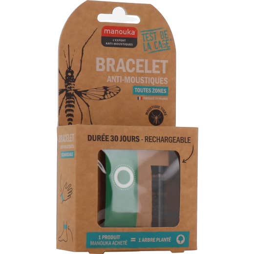 Manouka Pulsera Repelente de Mosquitos Adulto Verde 1 ud