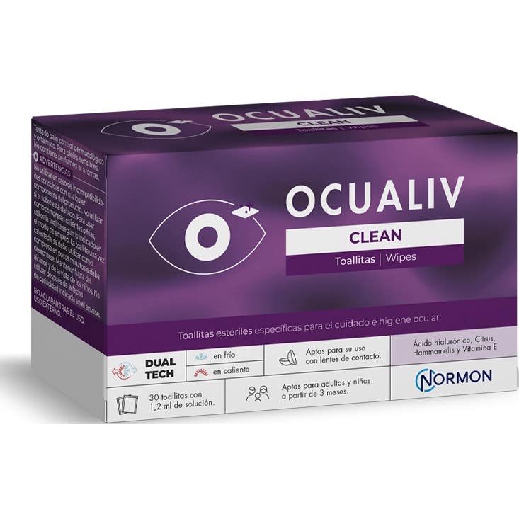 Ocualiv Clean 30 toallitas estériles