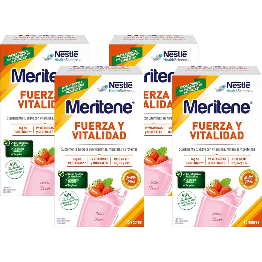 Meritene Fuerza y Vitalidad Fresa 4x15 Sobres
