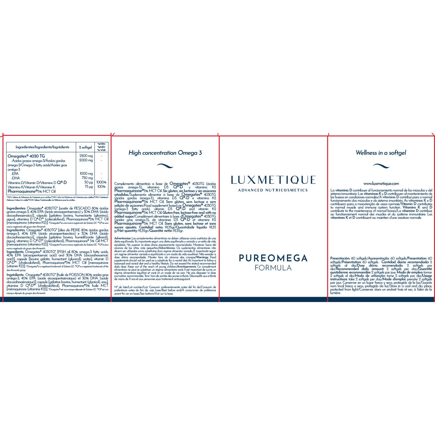 Luxmetique Pureomega Formula 60 Perlas Luxmetique Pureomega Formula 60 Perlas