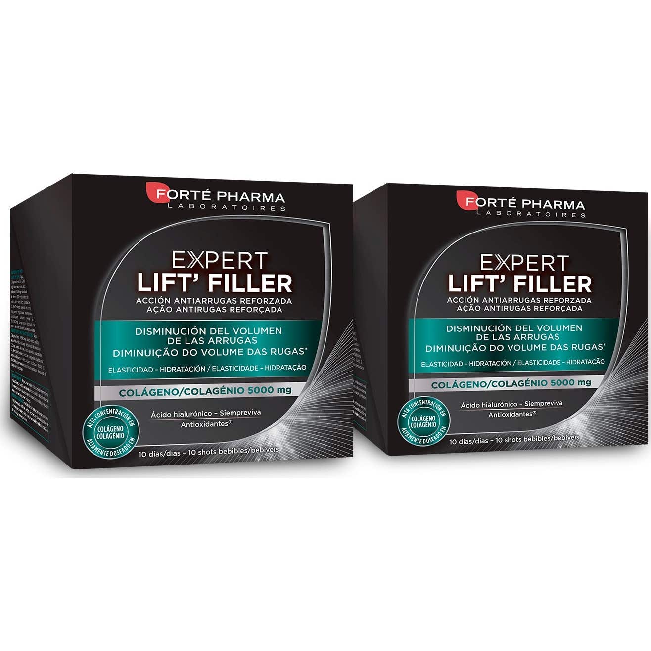 Forté Pharma Expert Lift Filler Colágeno 5000mg 2x10 shots