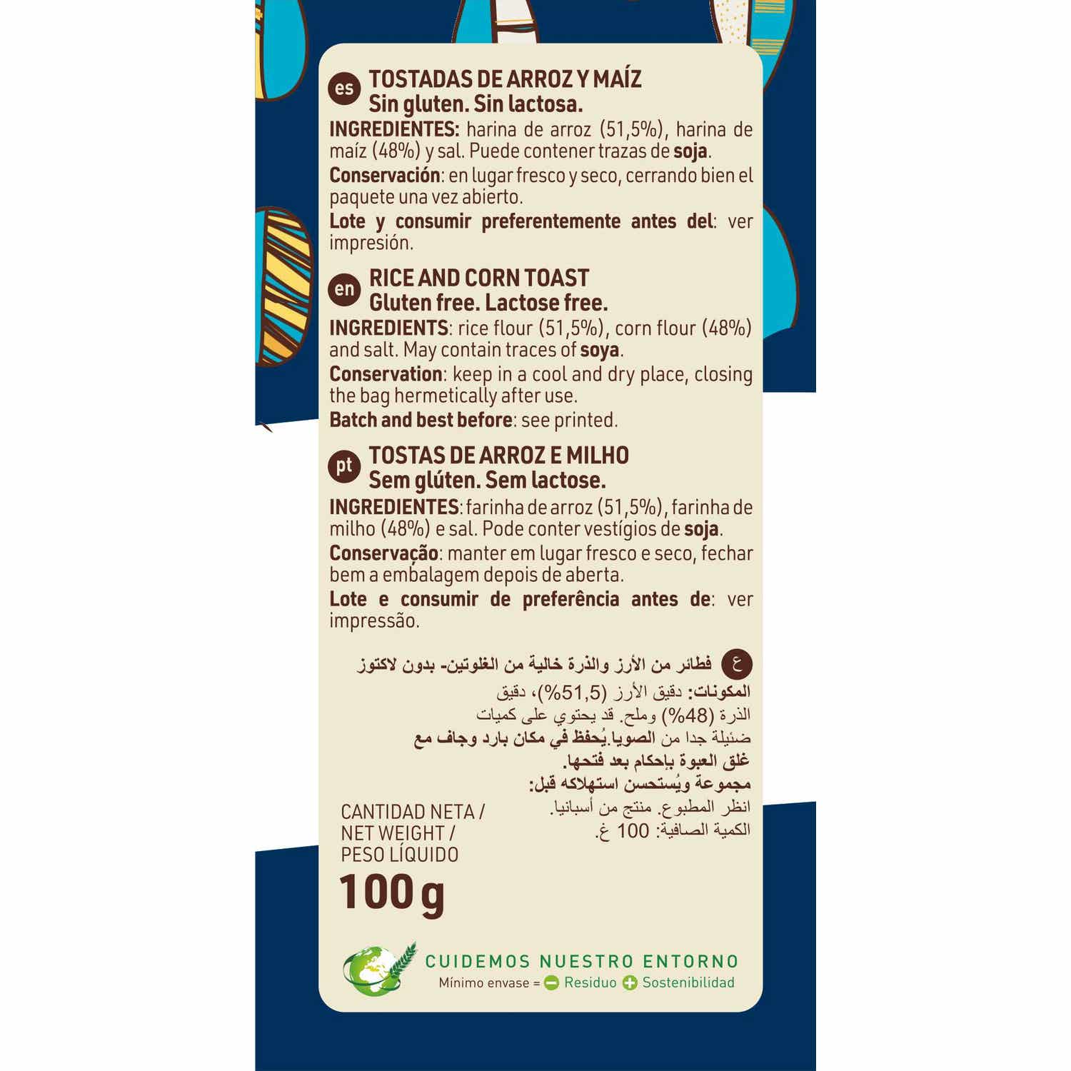 Diet-Radisson Tostadas Arroz Maíz Sin Gluten 100g