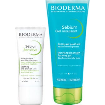 Bioderma Sébium Sensitive 30 ml + Sébium gel Moussant 200 ml