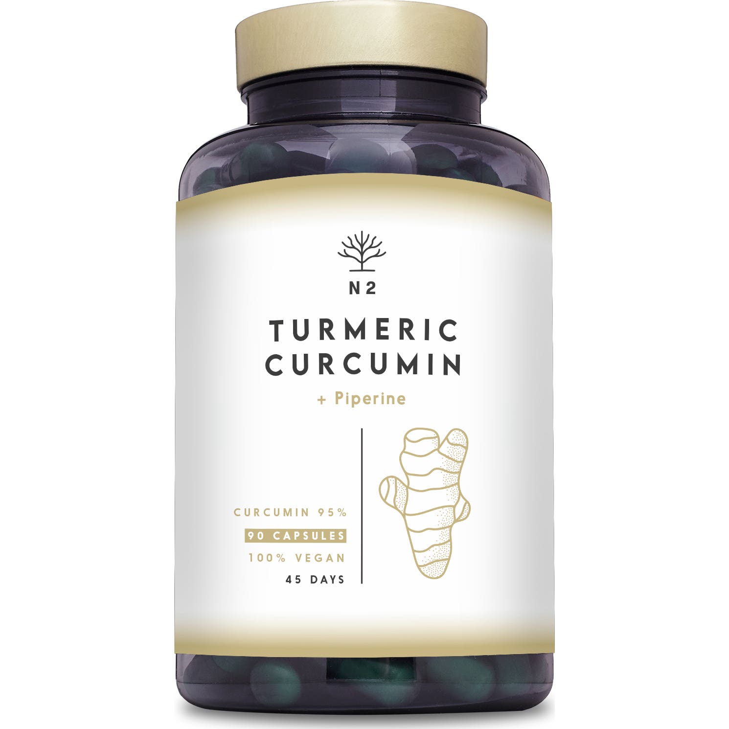 N2 Natural Nutrition Cúrcuma Piperina 90caps