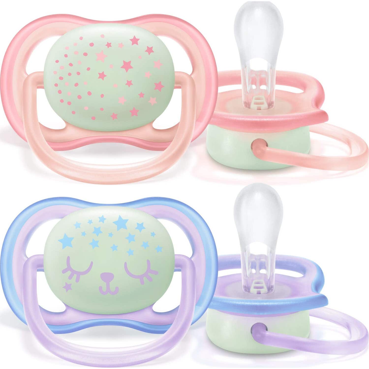 Avent Pack Chupetes Ultra Air 0-6m Noche SCF376/12 2uds