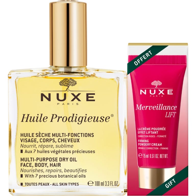 Nuxe Huile Prodigieuse 100ml + Merveillance Lift Crema en Polvo Efecto Lifting 15ml