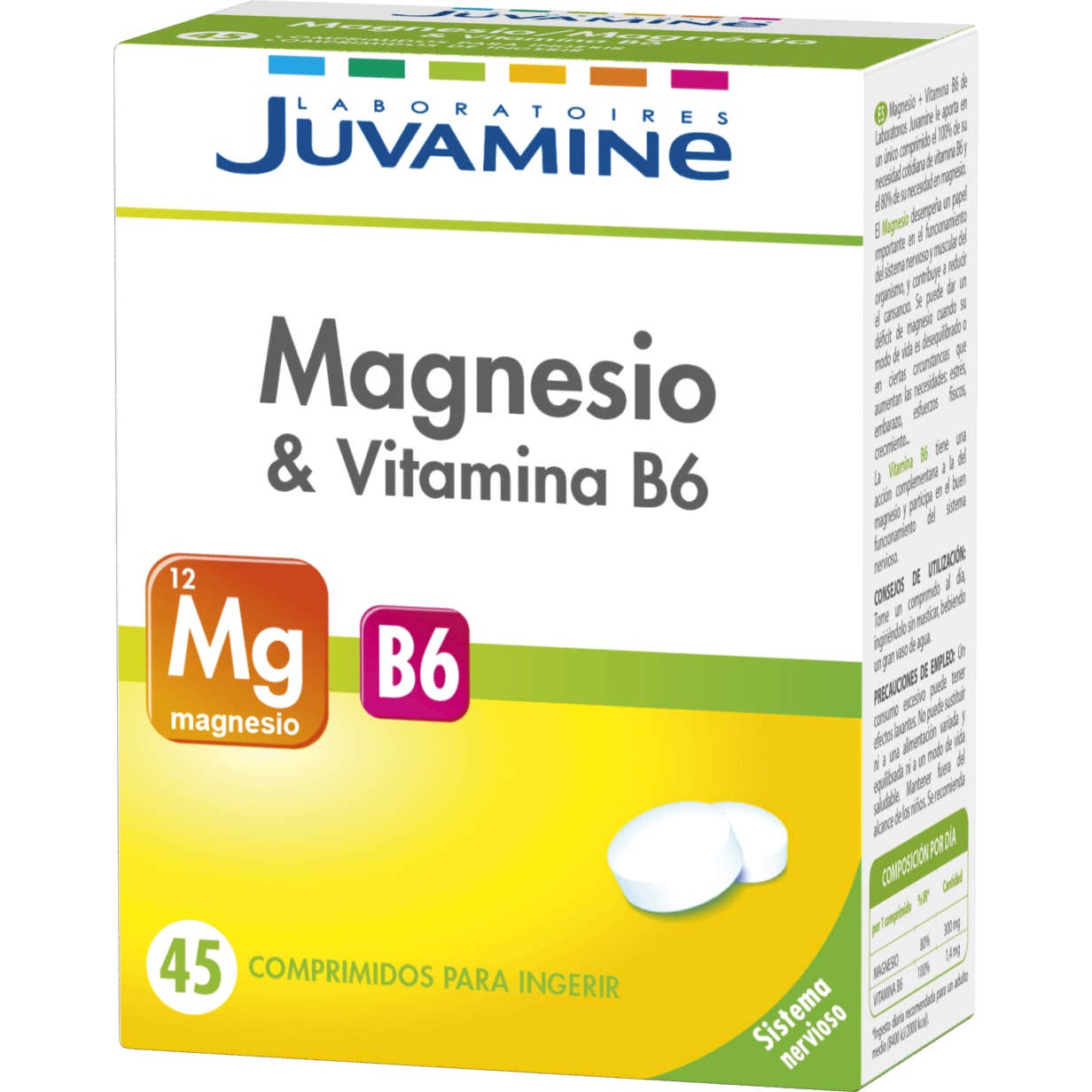 Laboratoires Juvamine Magnesio + Vitamina B6 45 Comprimidos - Imagen 3