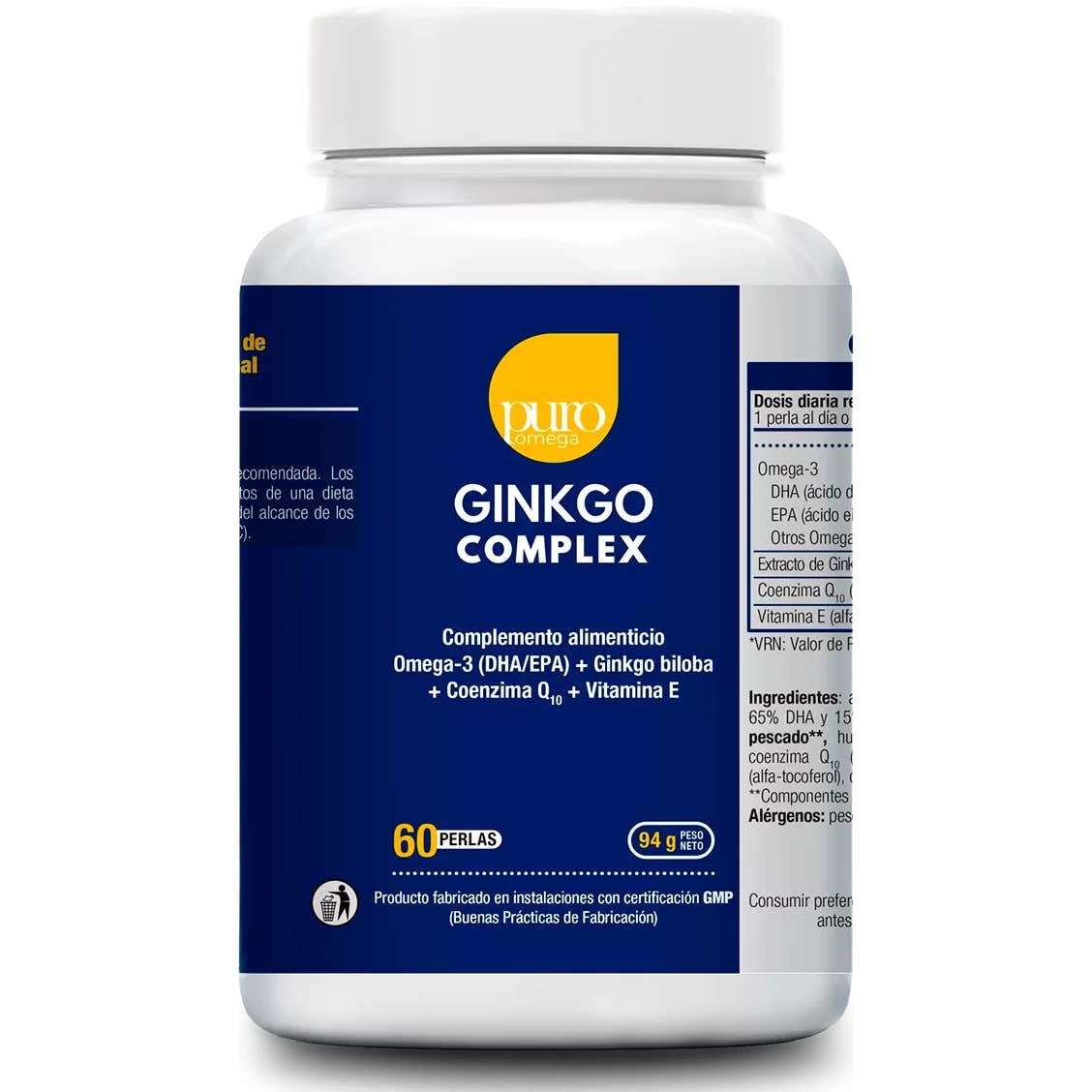 Puro Omega Dha/Epa Ginkgo & Coq10 60 Perlas - Imagen 2