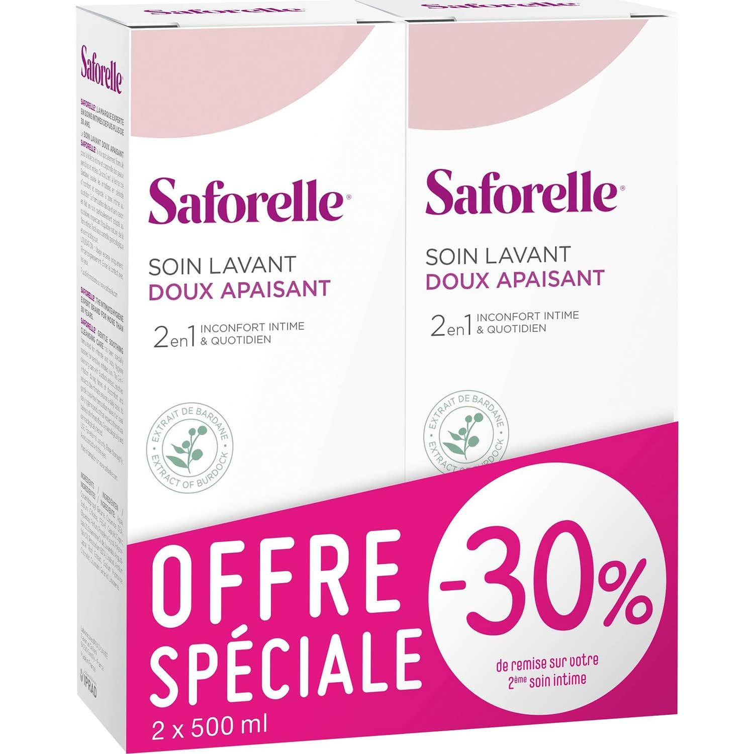 Saforelle Cuidado Limpiador Suave 2x500ml