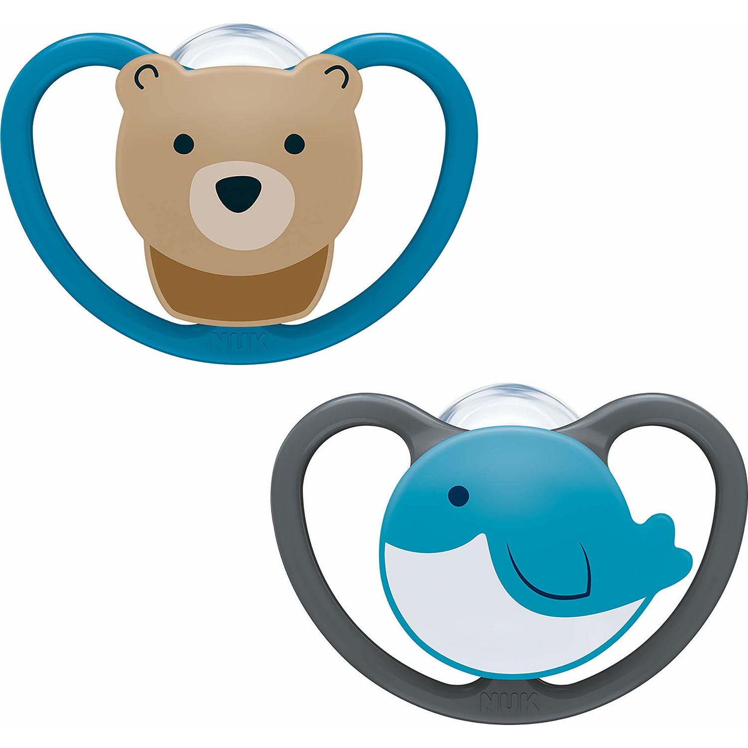 Nuk Chupete Ballena/Oso Silicona 18-36M 2uds