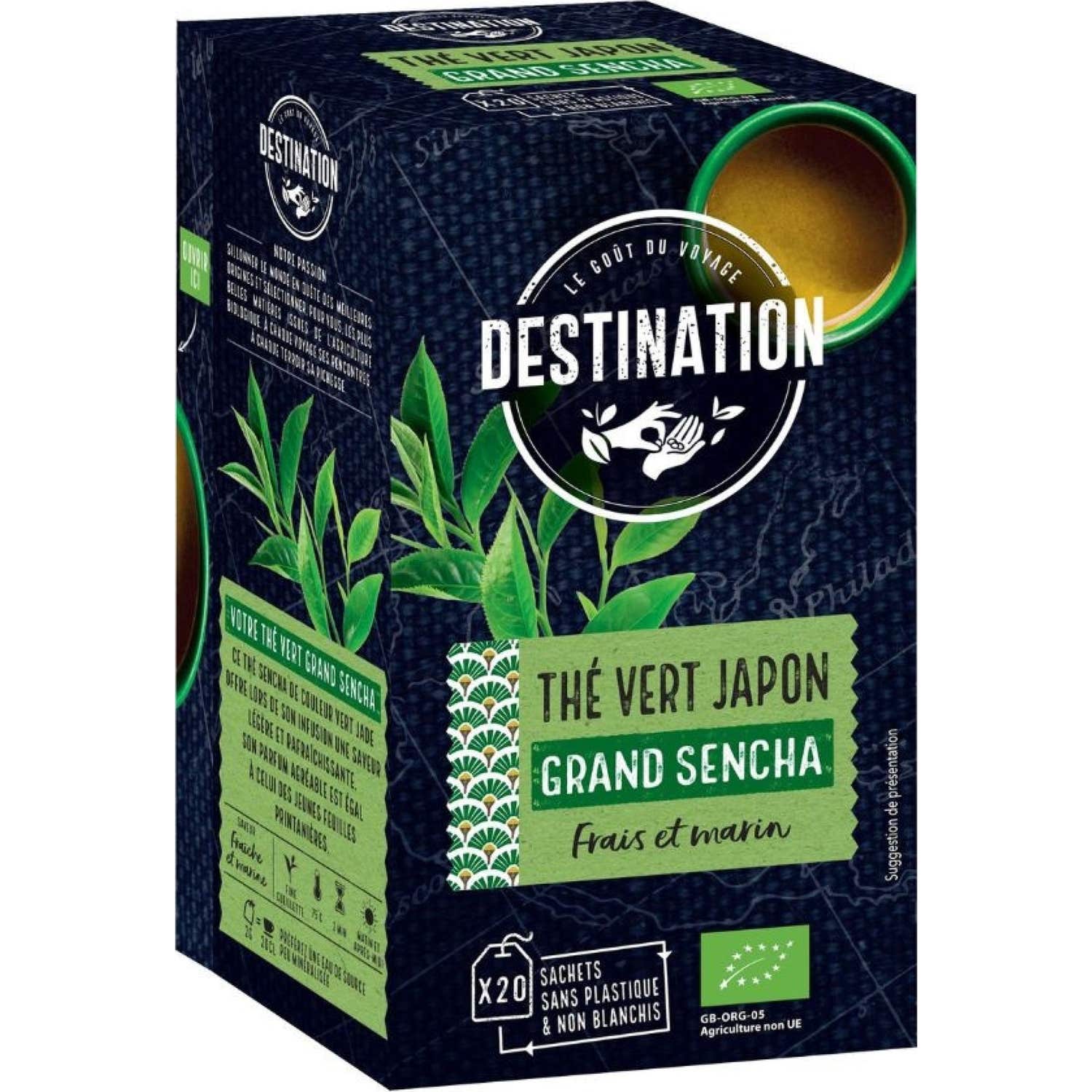 Destination Té Verde Japón gran Sencha sobres 20 X2 g | Natural Doctor