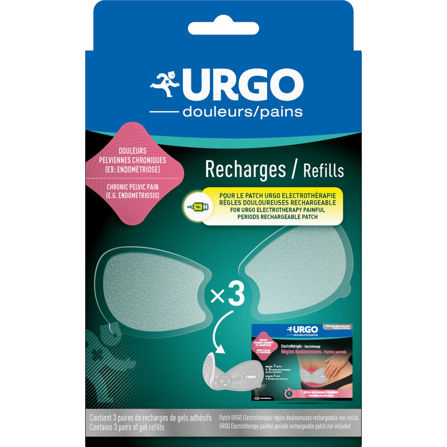 Urgo Recargas Parche Electroterapia Dolores Menstruales 3 uds