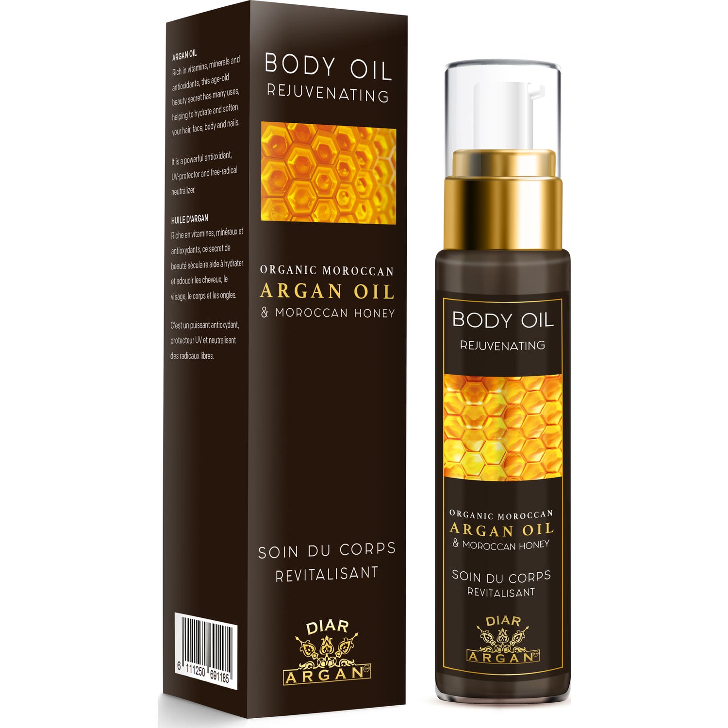 Diar Argán Aceite Corporal Rejuvenecedor Argán Puro con Miel del Atlas 50ml