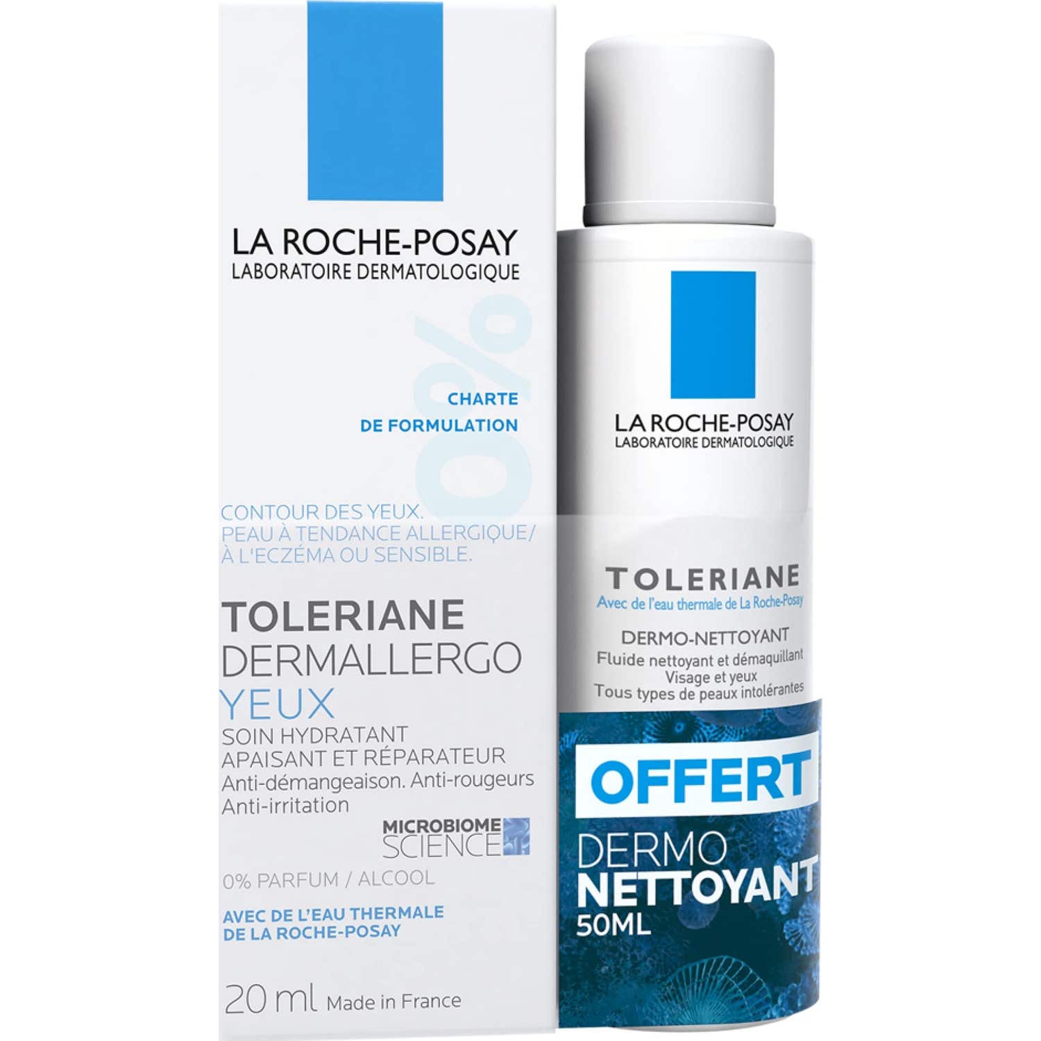 La Roche Posay Set Toleriane Dermallergo Ojos + Dermo Limpiador