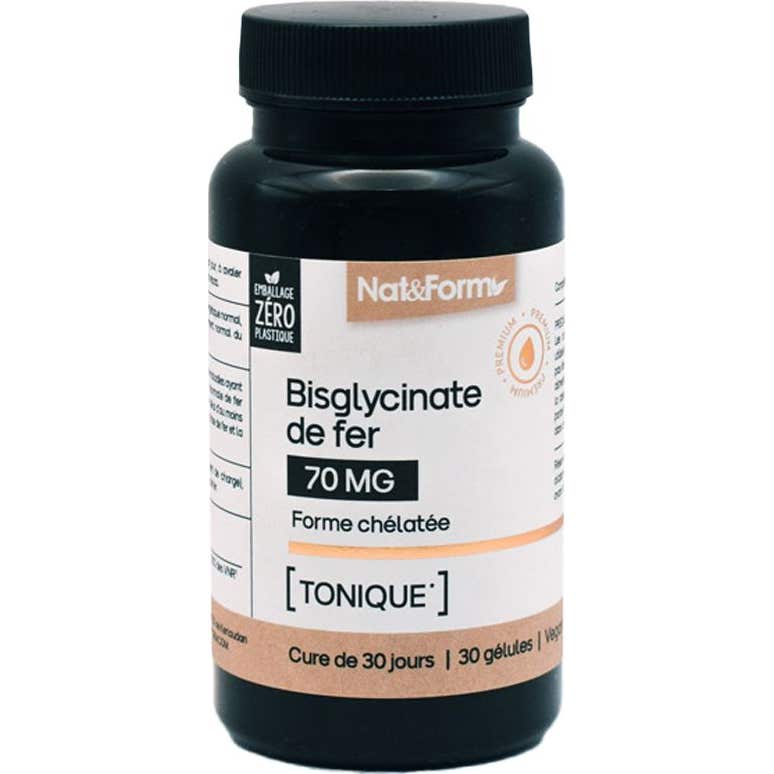 Nat&Form Bisglicinato de Hierro 70 mg 30 Perlas