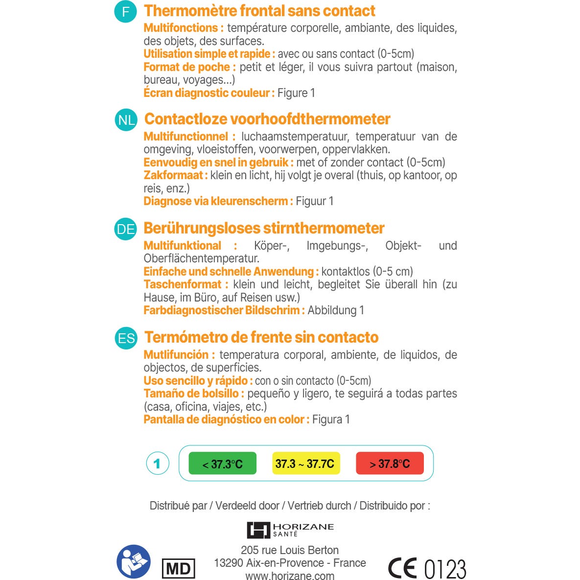 Precitech Termómetro Sin Contacto Mini Verde 1ud Precitech Termómetro Sin Contacto Mini Verde 1ud