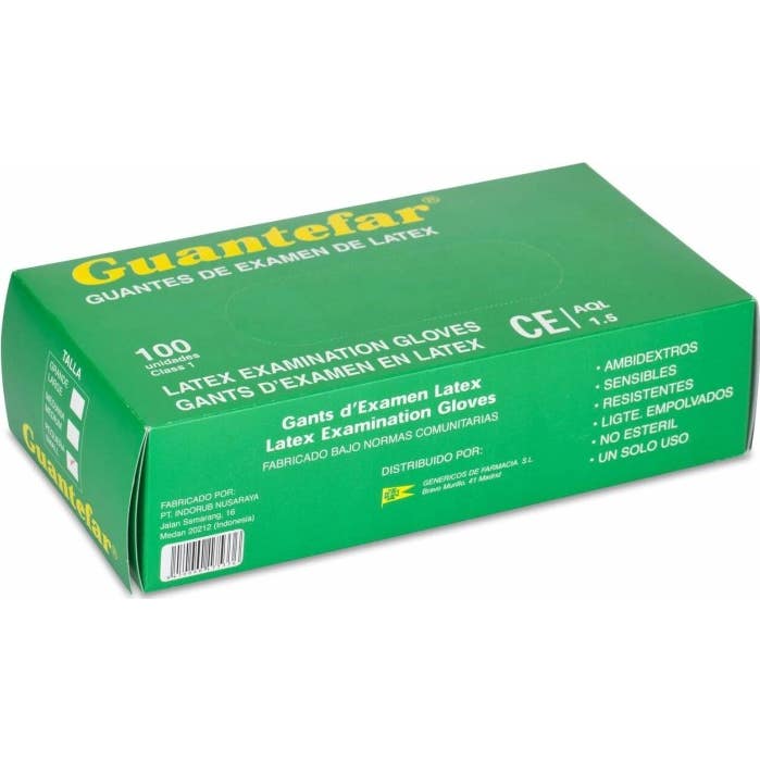 Guantefar Guantes Látex T Grande 100 uds