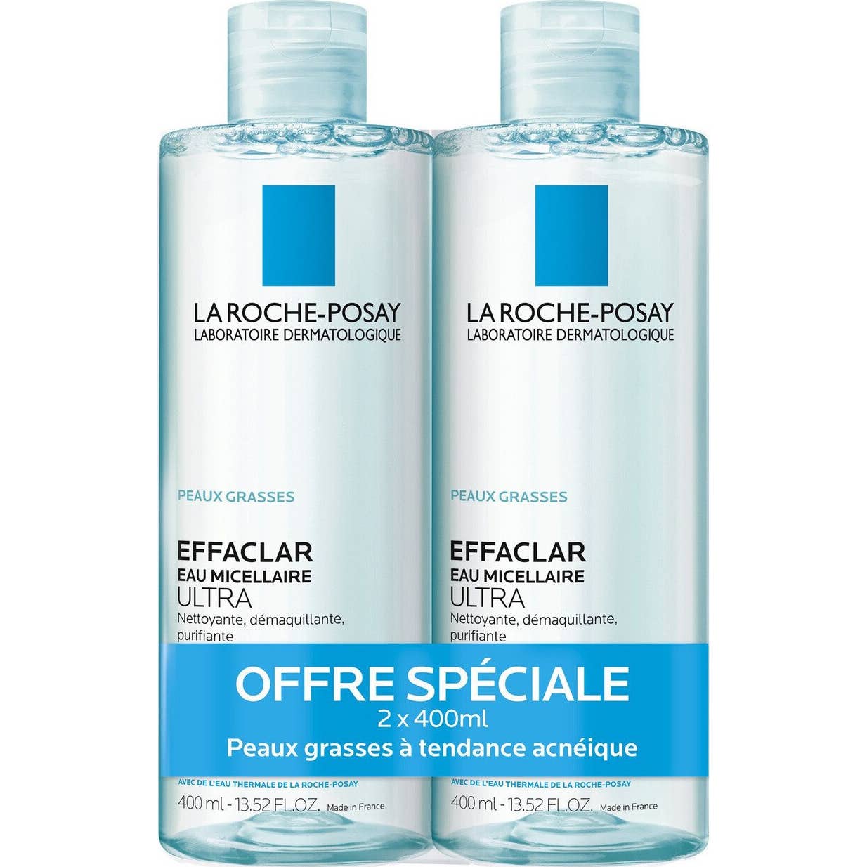 La Roche-Posay Effaclar Agua Micelar Ultra Piel Grasa 2x400ml