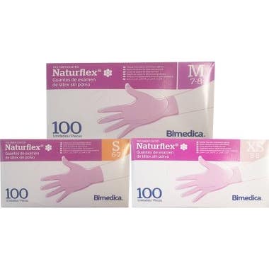 Naturflex Guantes Latex Blanco TXS 100 uds