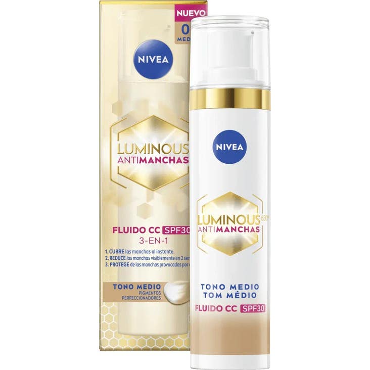 Nivea Luminous 630º Antimanchas Cc Fluido Spf30 #Medio 40 ml