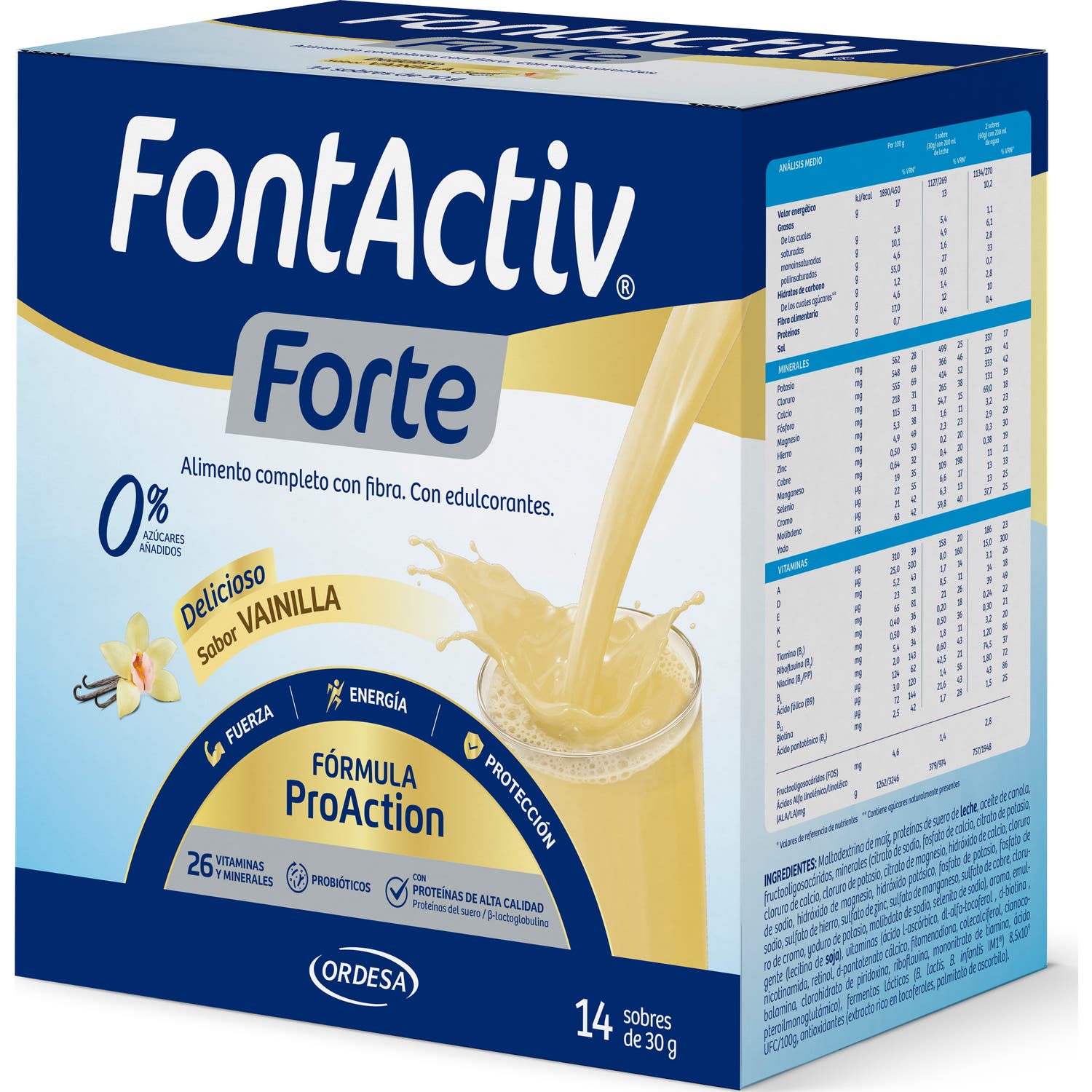 Fontactiv Forte Sabor Vainilla 14X30g