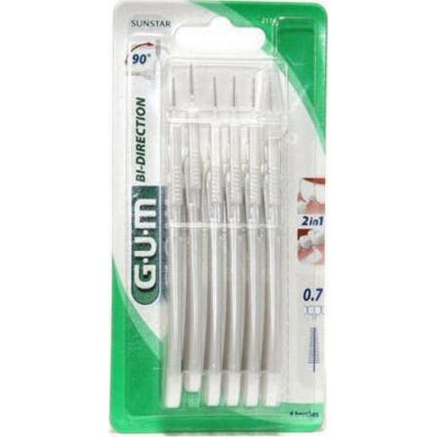 Cepillo Interdental Proxabrush gum Bidireccional Cónico 90° 0,7 mm 6 uds