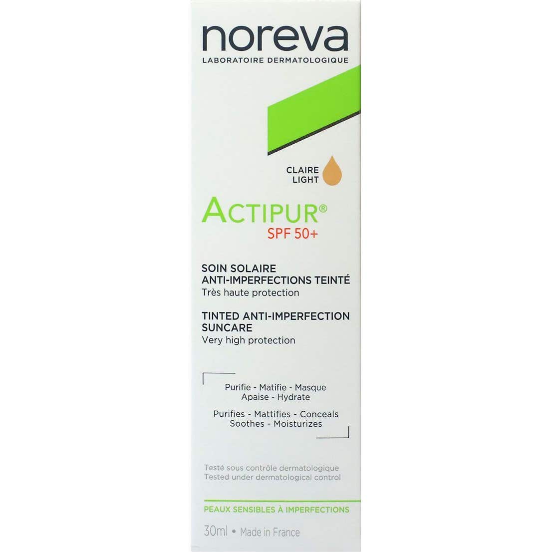 Actipur Crema Noreva Spf50+ Solar Anti-Imperfecciones 40Ml