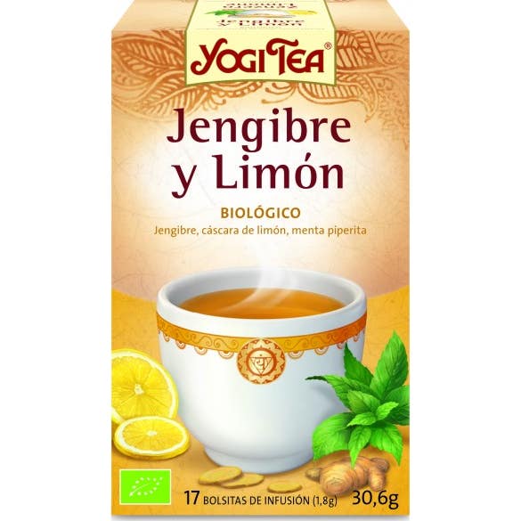 Yogi Tea jengibre y limón 17 bolsas