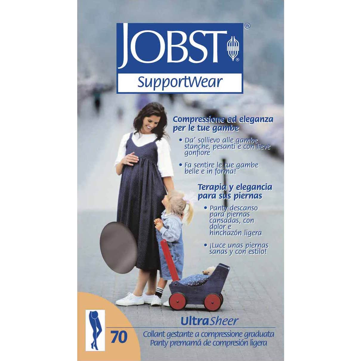 Jobst Ultra Sheer 10-15Mmhg Pantimedia Maternidad Natural 2 1ud