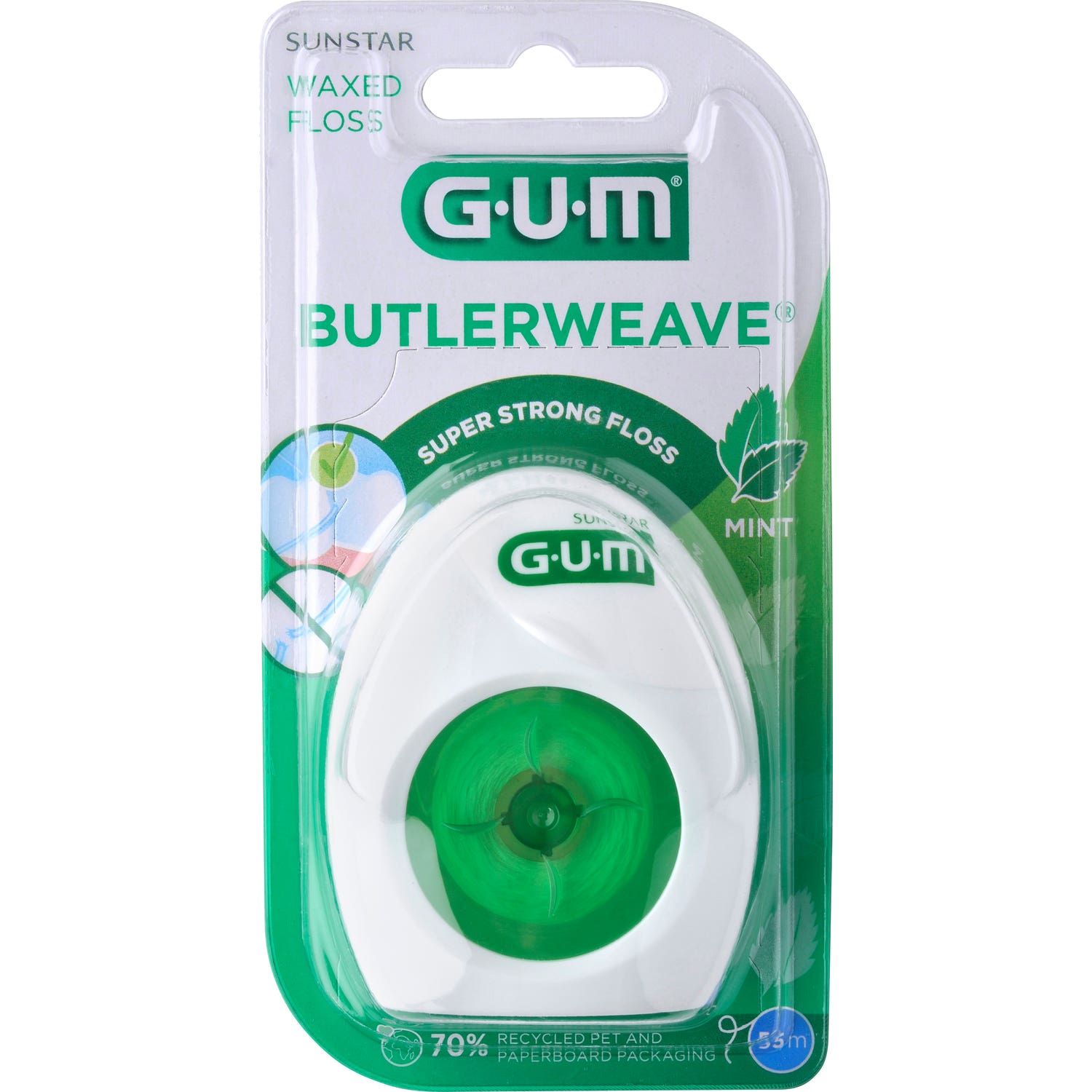 GUM® 1855 seda dental con cera mentolada 54,8m