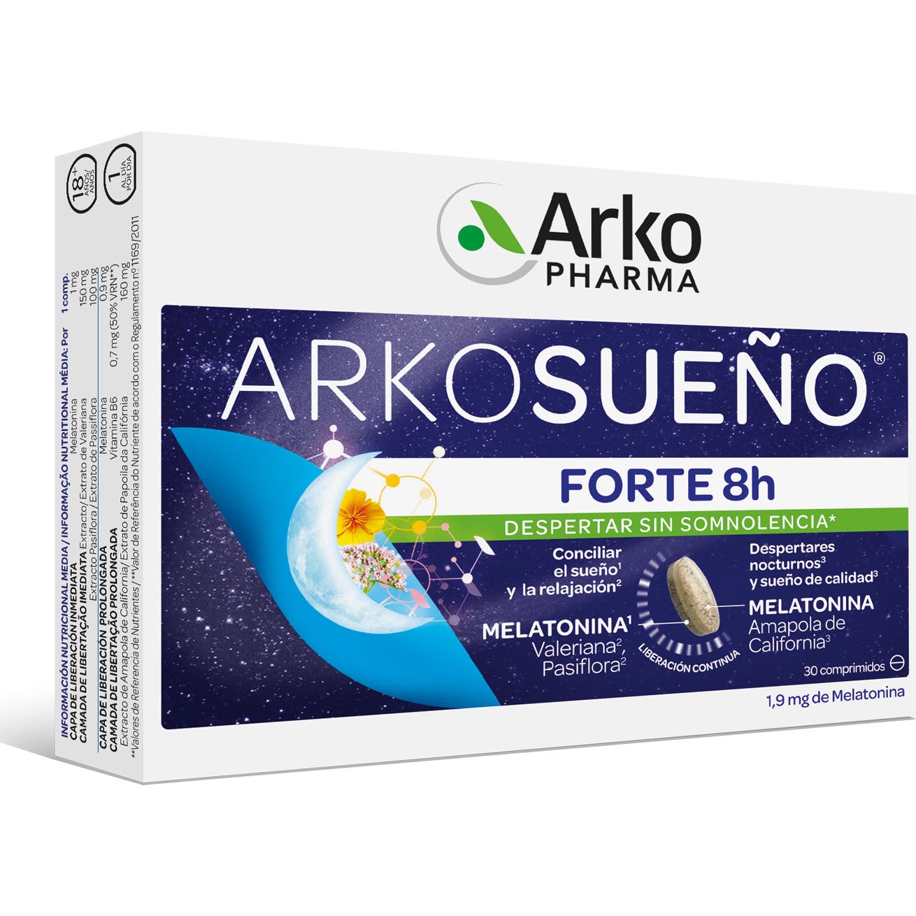 Arkopharma Arkosueño Forte 8h Bicapa 30comp