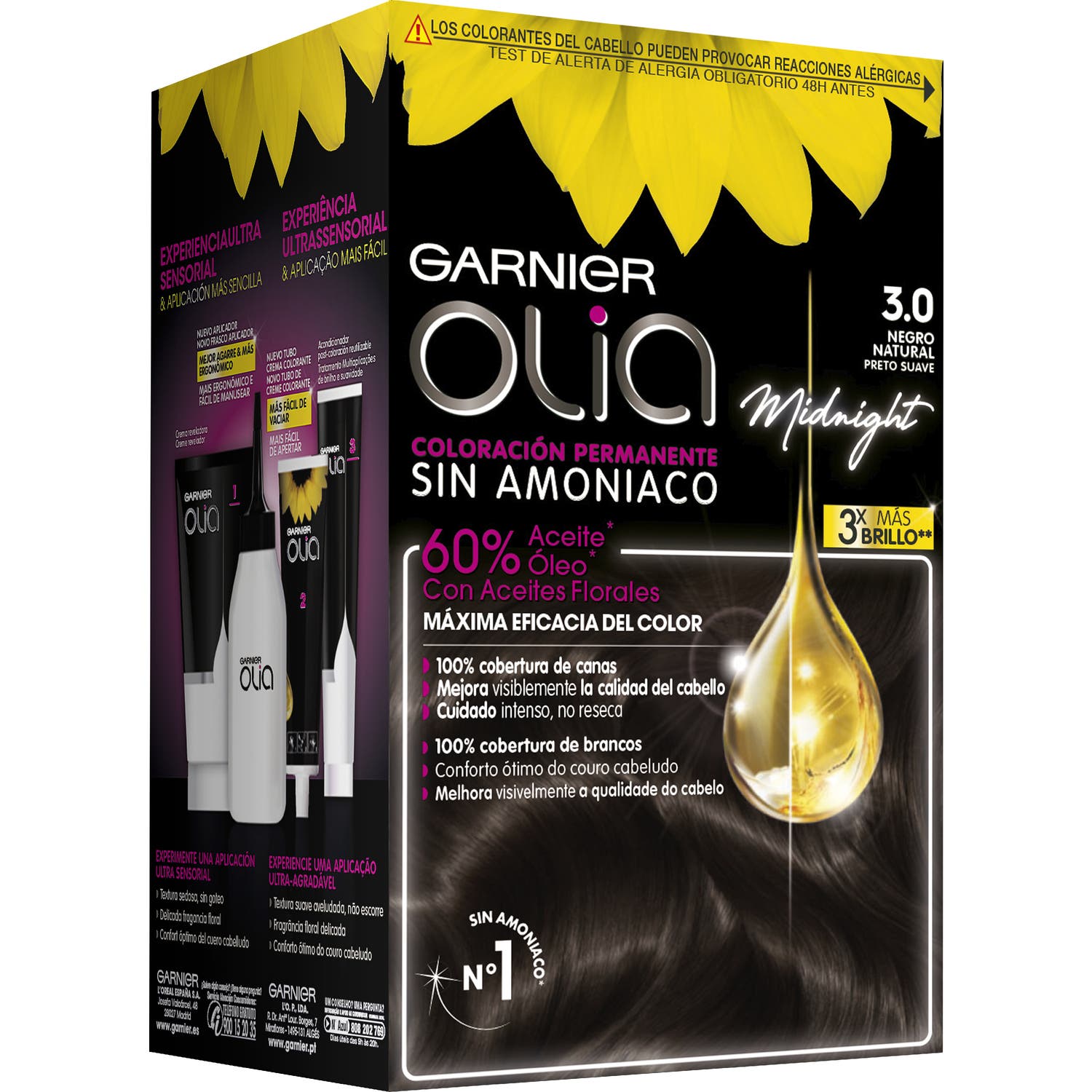 Garnier Olia Coloración Permanente N°3.0 Castaño Oscuro