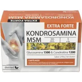 Dietmed Blanco Kondrosamina Msm Extra Forte Piña 20 Sobres - Imagen 3