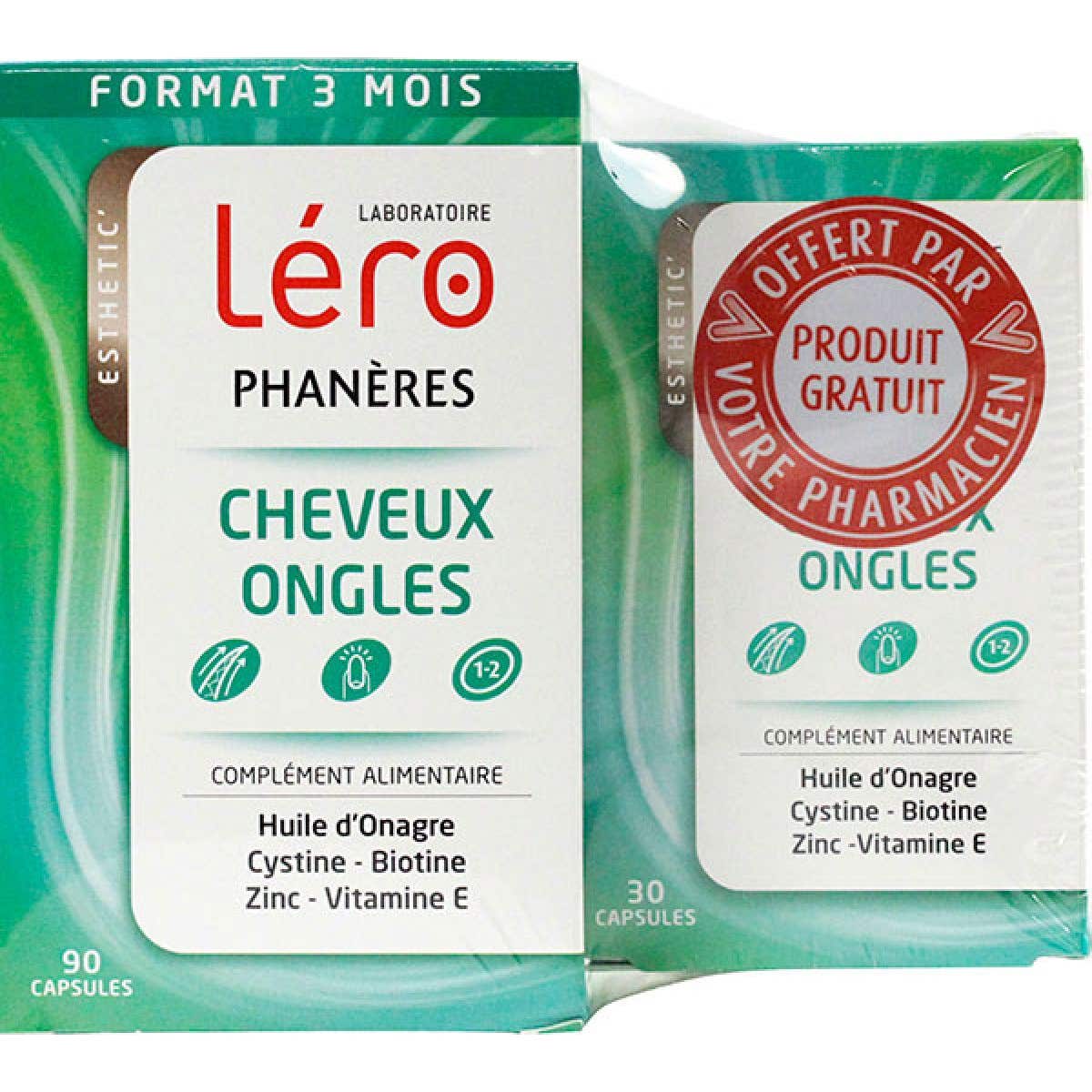 Lro - Hair &amp Nail Phanels 90 cápsulas + 30 cápsulas