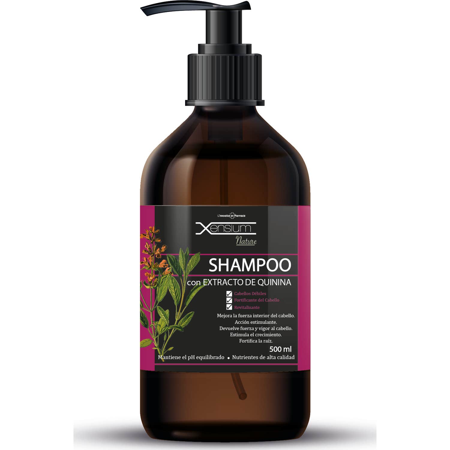 Xensium Nature Champú con Extracto de Quinina 500ml